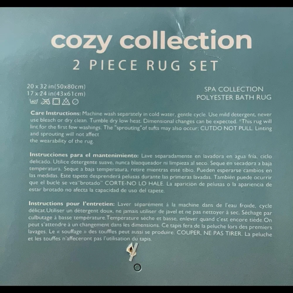 Cozy Collection 2 Piece Rug Set